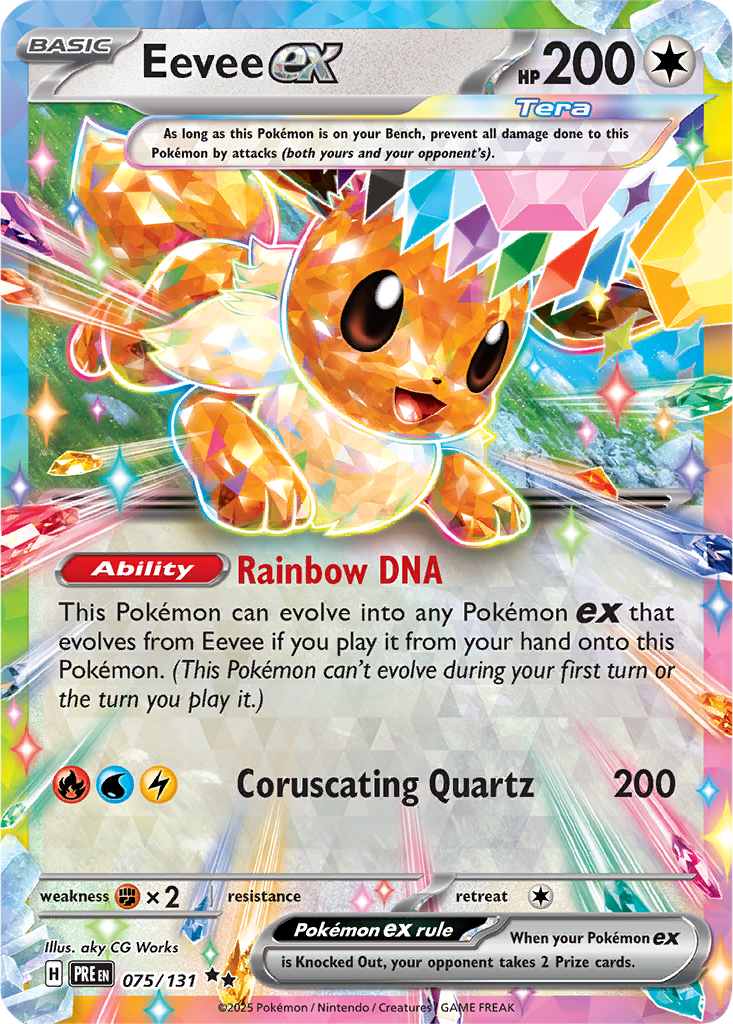 Prismatic Evolutions 075/131 Eevee ex