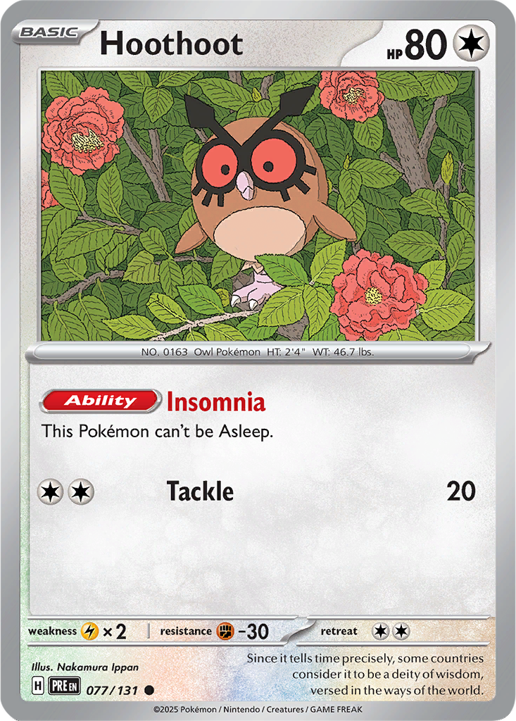 Prismatic Evolutions 077/131 Hoothoot