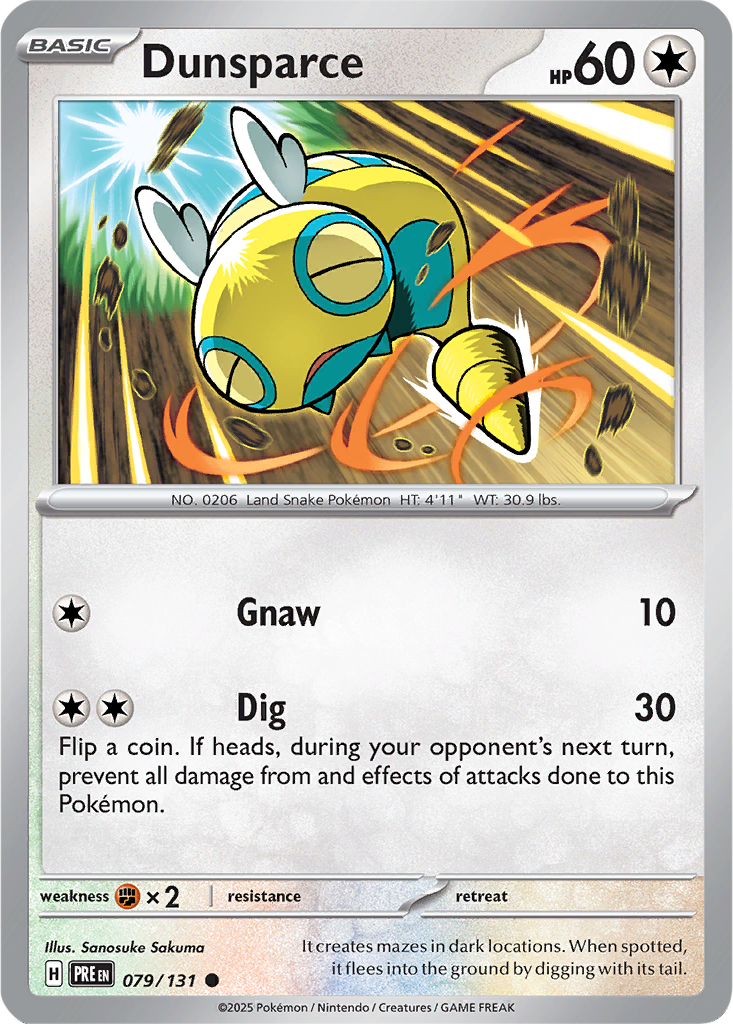 Prismatic Evolutions 079/131 Dunsparce