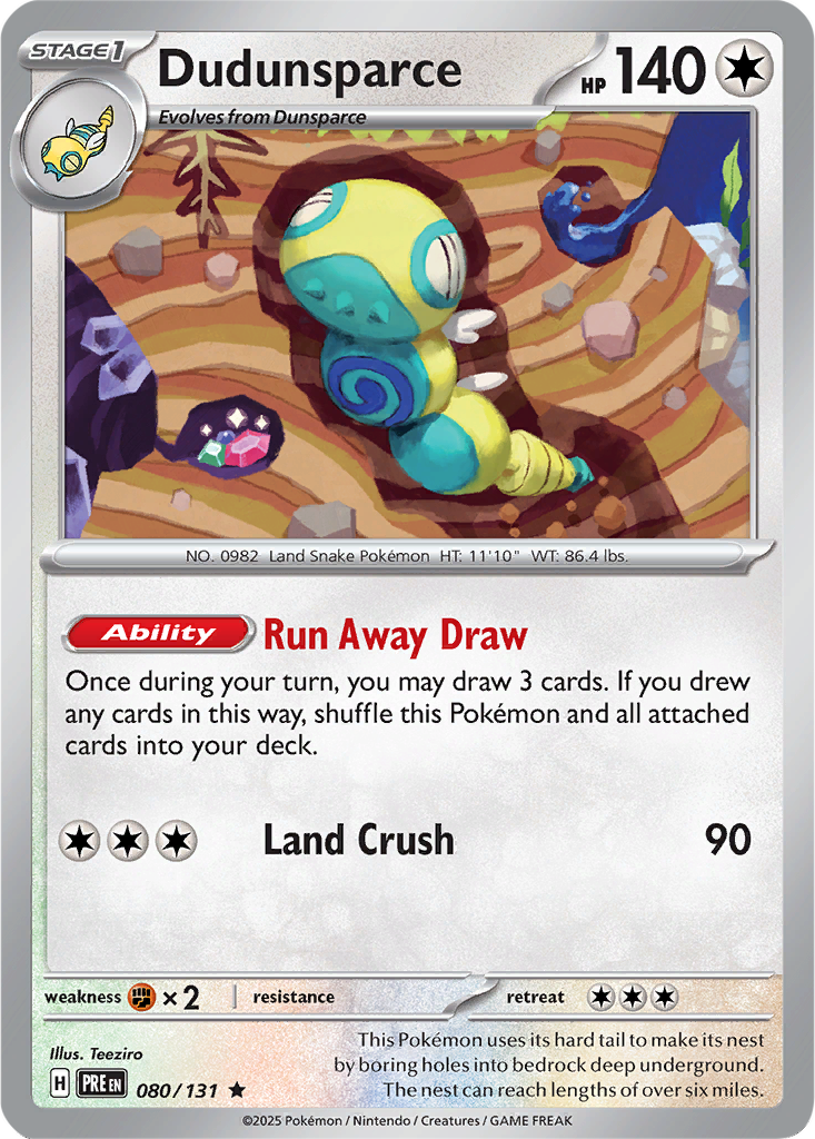 Prismatic Evolutions 080/131 Dudunsparce