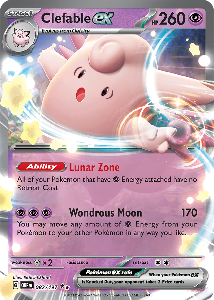 Obsidian Flames 082/197 Clefable ex