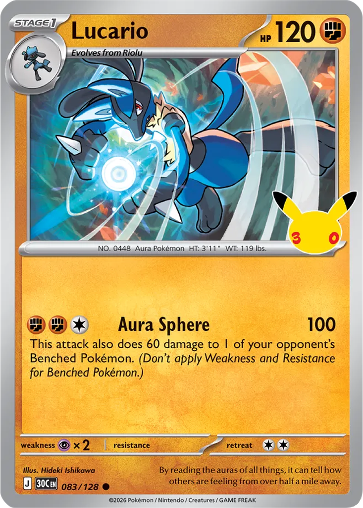 30th Celebration 083/128 Lucario