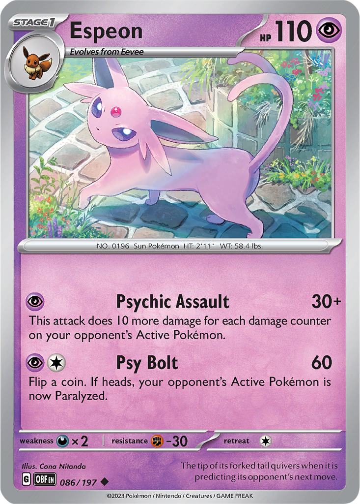Obsidian Flames 086/197 Espeon