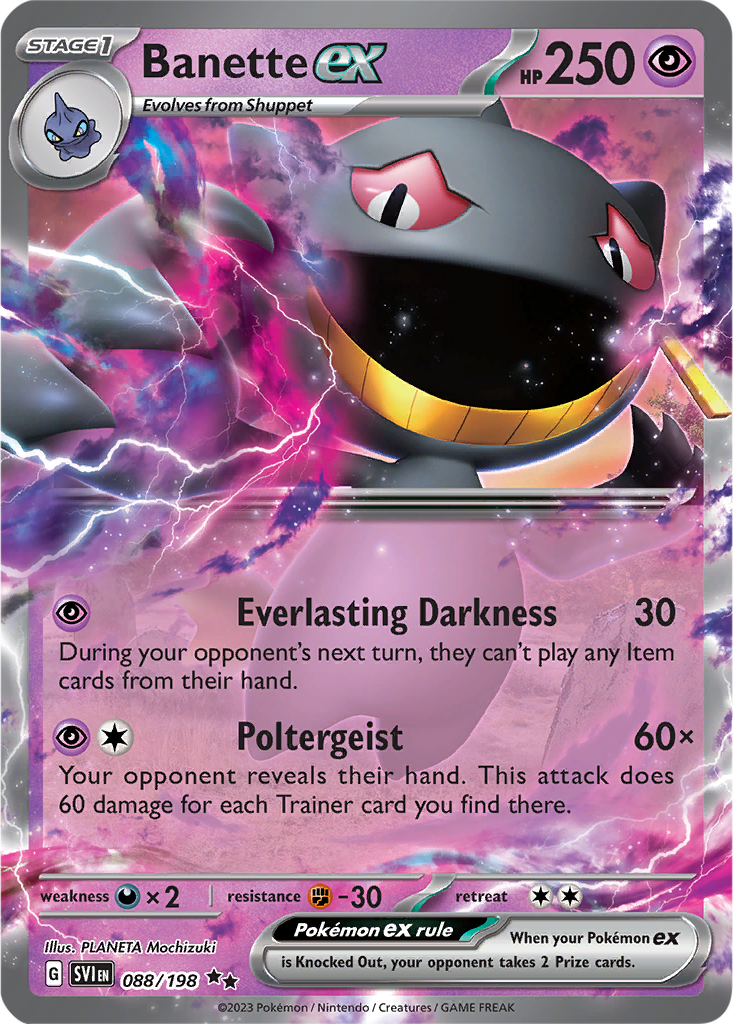 Scarlet & Violet 088/198 Banette ex