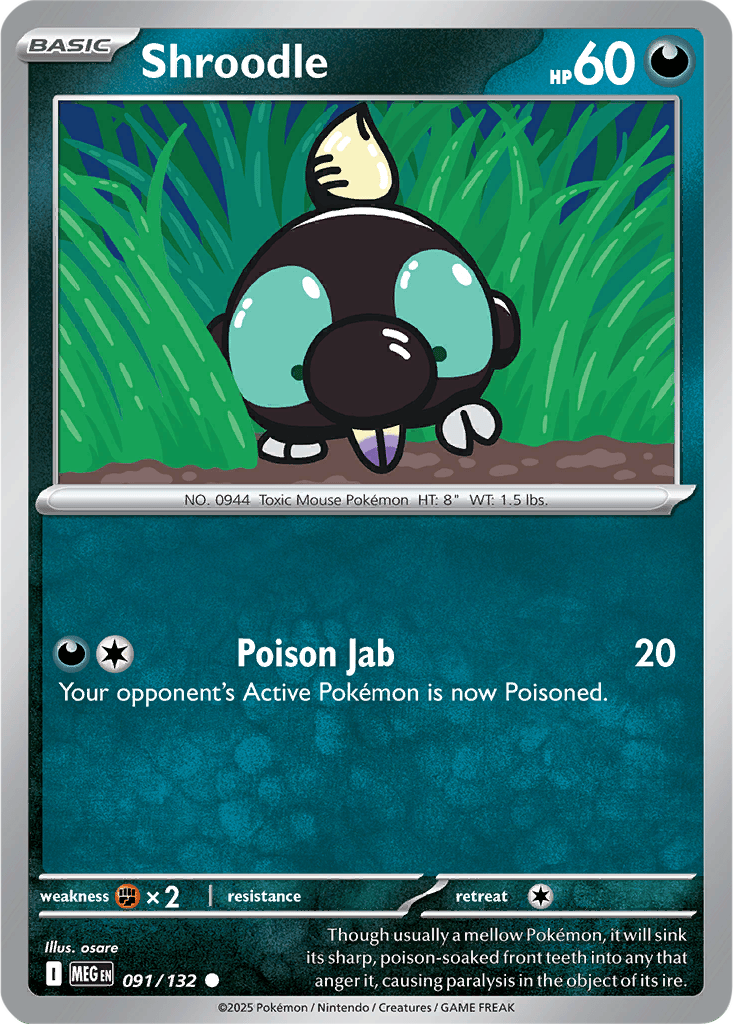 Mega Evolution 091/132 Shroodle