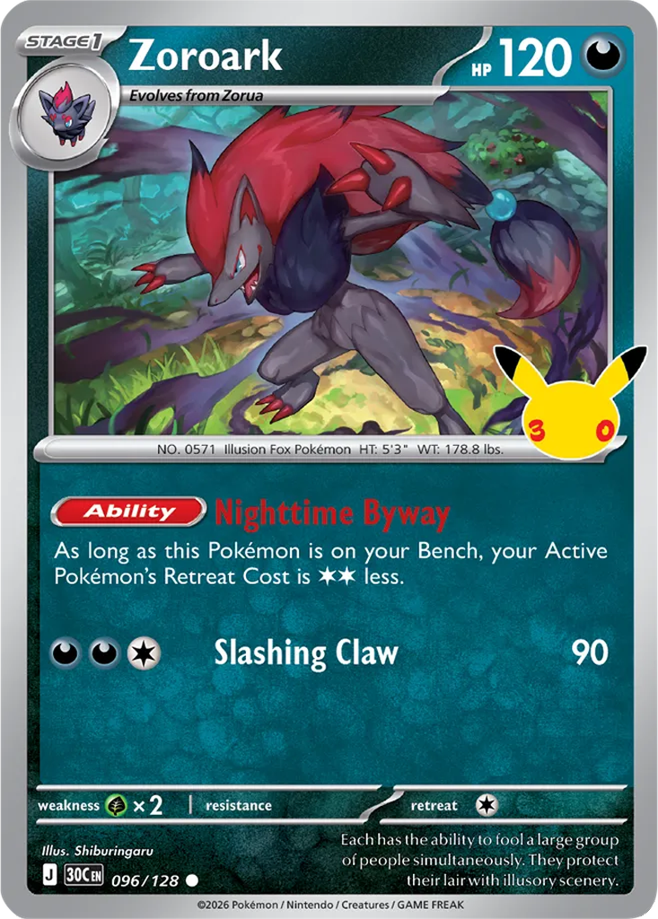 30th Celebration 096/128 Zoroark