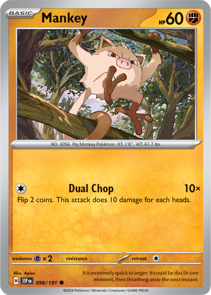 Surging Sparks 098/191 Mankey