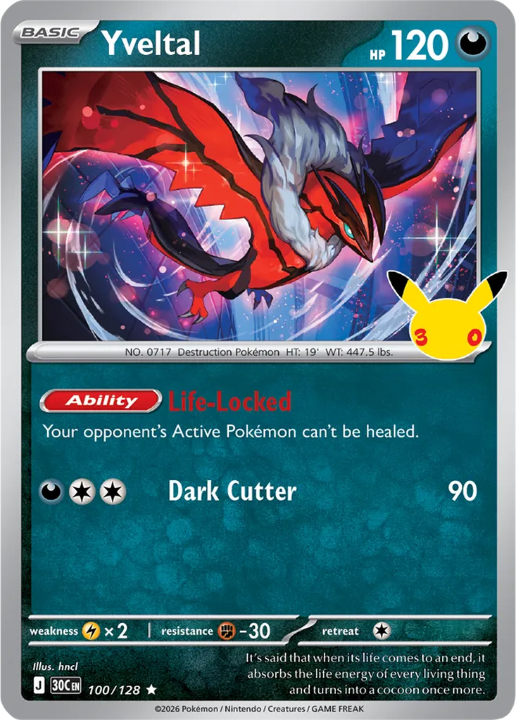 30th Celebration 100/128 Yveltal