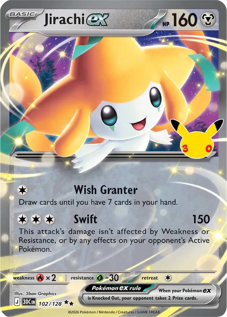 30th Celebration 102/128 Jirachi ex