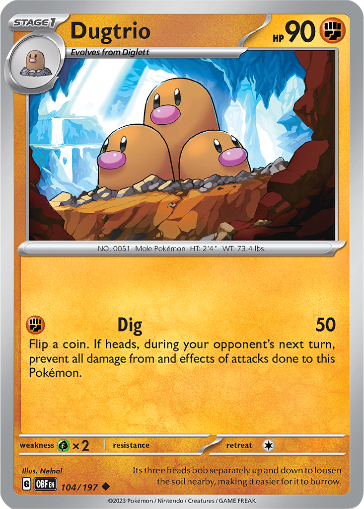 Obsidian Flames 104/197 Dugtrio