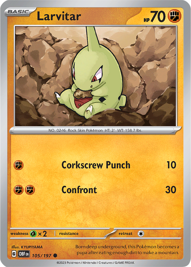 Obsidian Flames 105/197 Larvitar