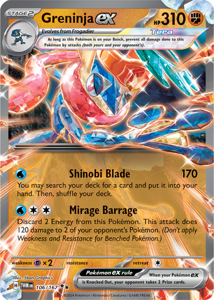 Twilight Masquerade 106/167 Greninja ex