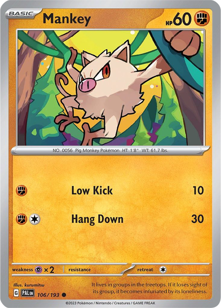 Paldea Evolved 106/193 Mankey