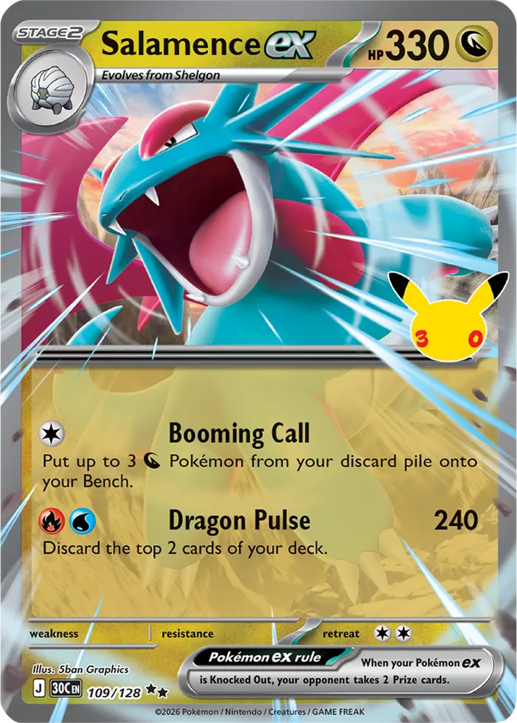 30th Celebration 109/128 Salamence ex