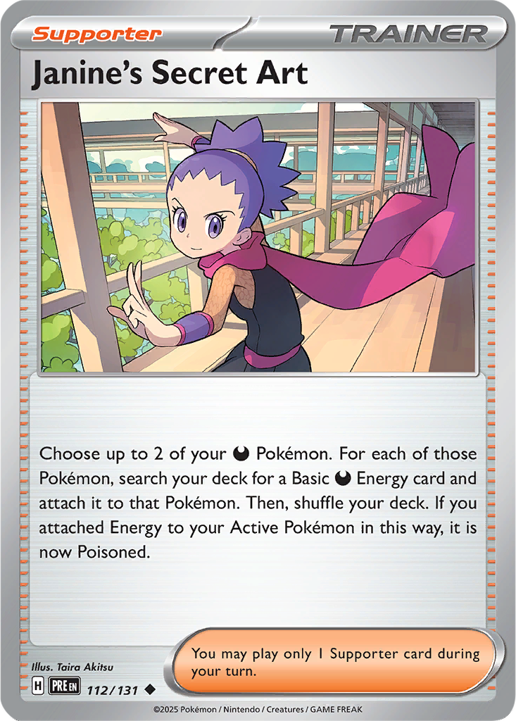 Prismatic Evolutions 112/131 Janine's Secret Art