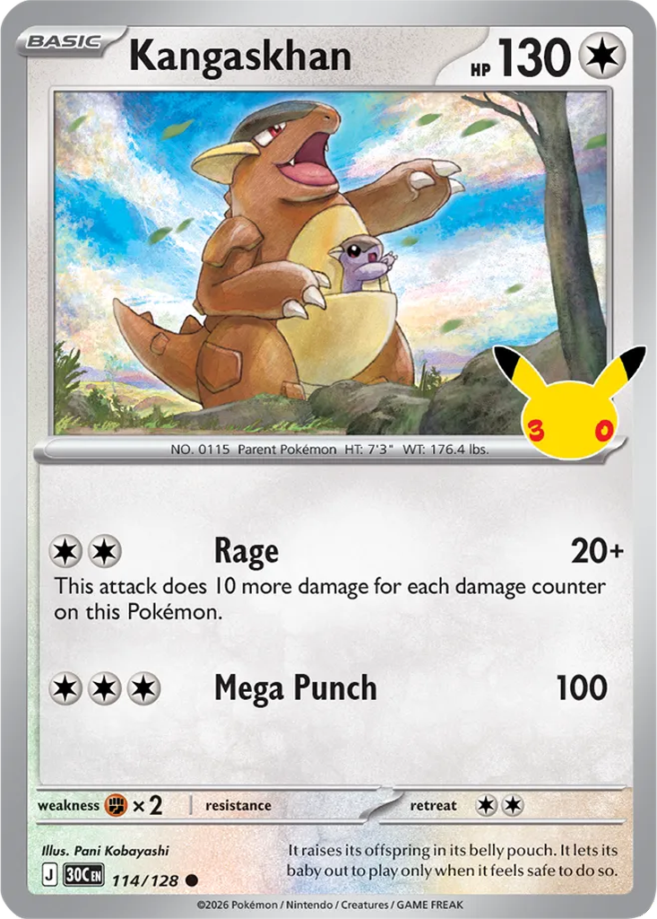 30th Celebration 114/128 Kangaskhan