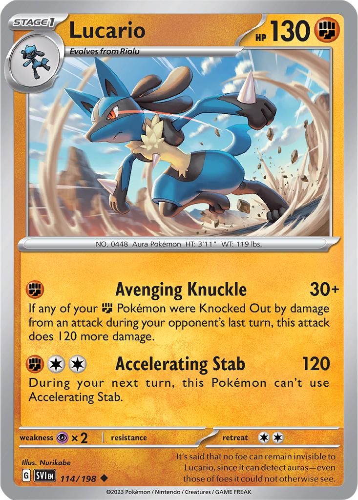 Scarlet & Violet 114/198 Lucario