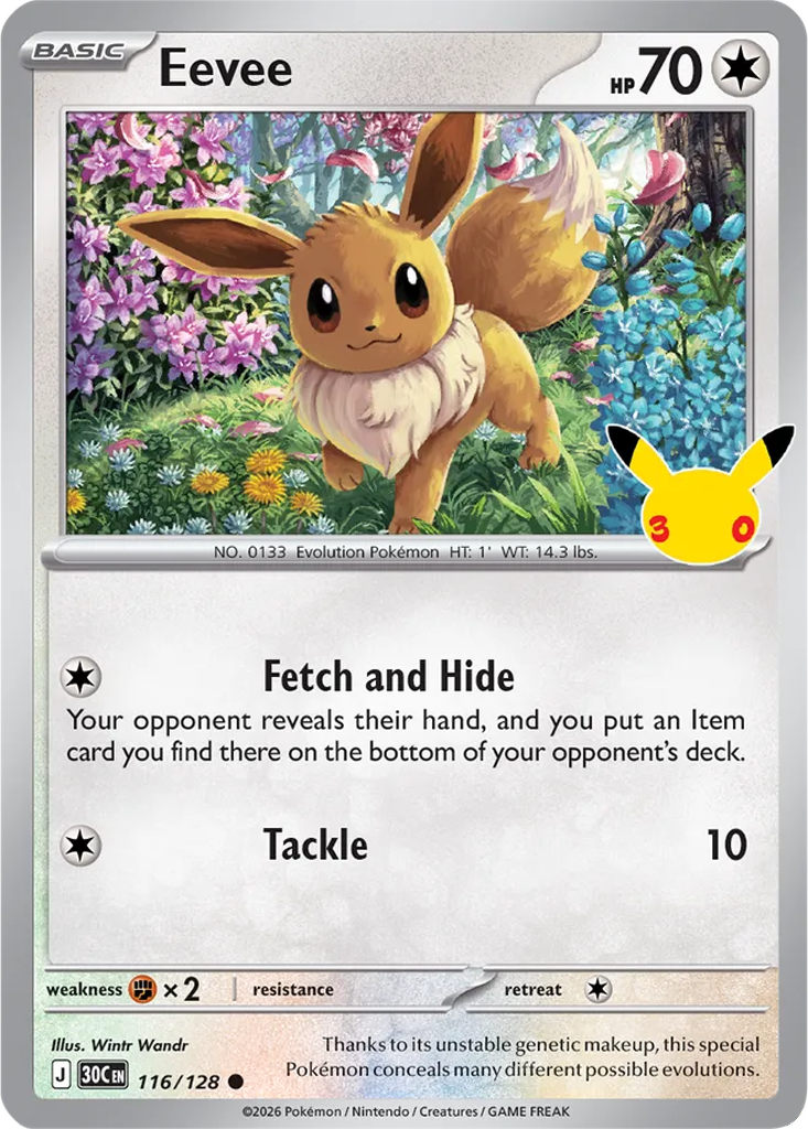 30th Celebration 116/128 Eevee