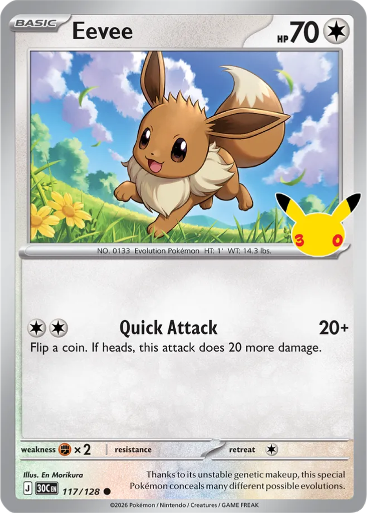30th Celebration 117/128 Eevee