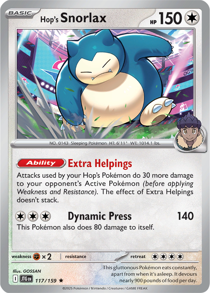 Journey Together 117/159 Hop's Snorlax