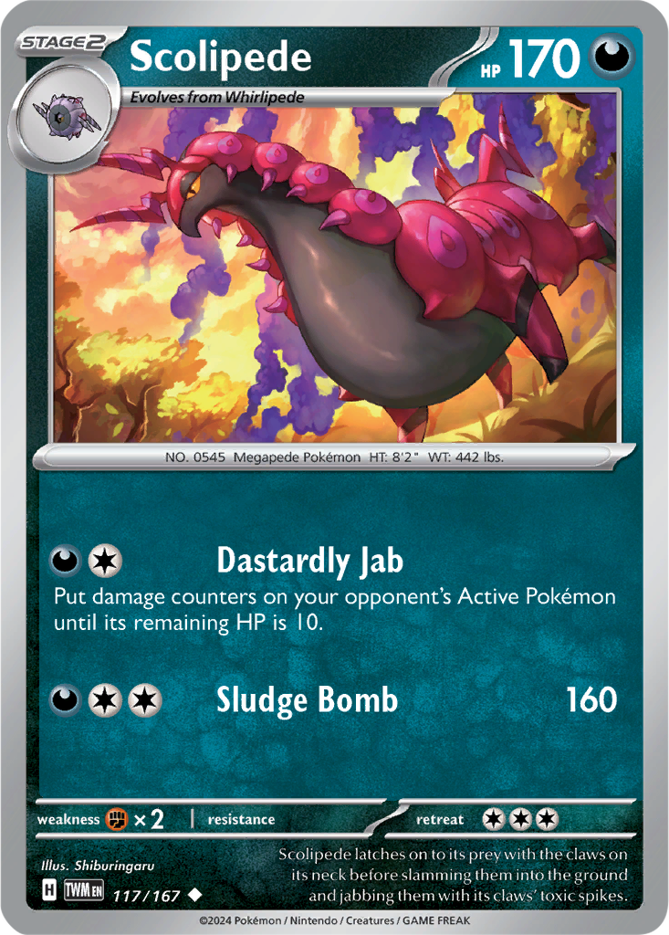 Twilight Masquerade 117/167 Scolipede