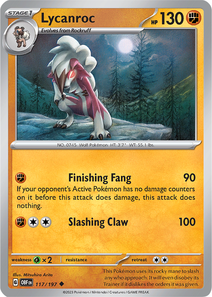 Obsidian Flames 117/197 Lycanroc