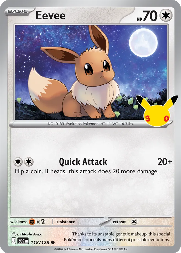 30th Celebration 118/128 Eevee