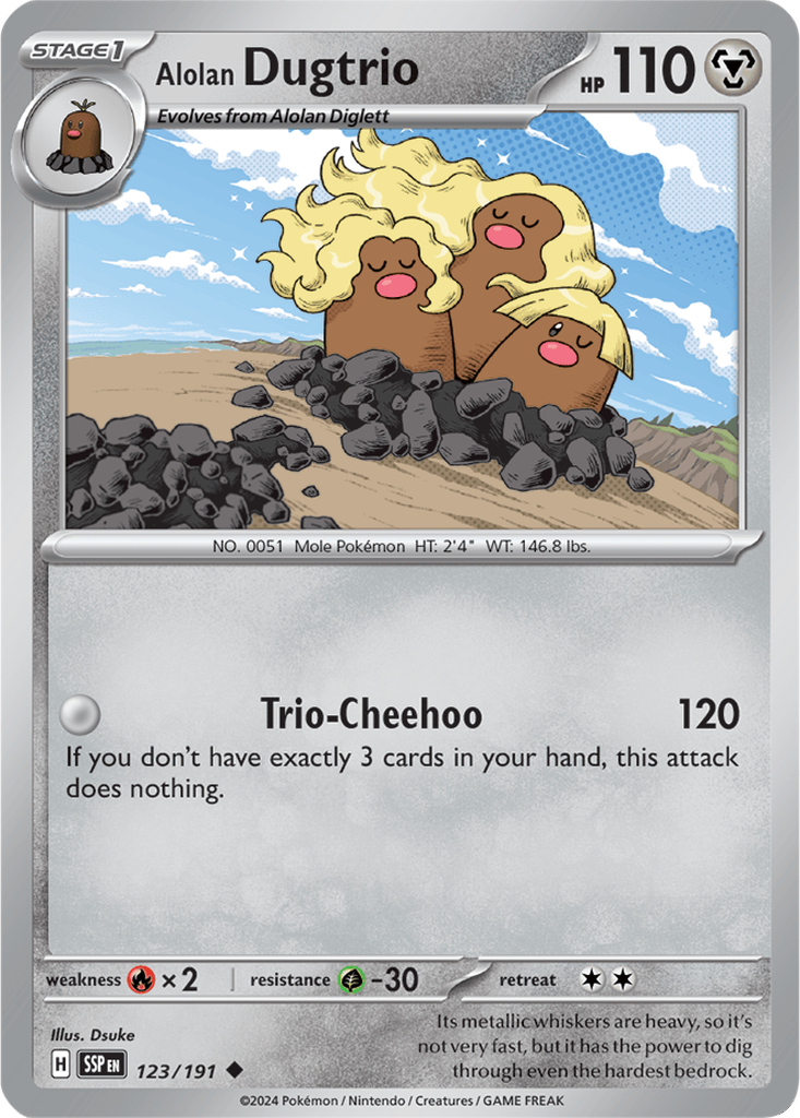 Surging Sparks 123/191 Alolan Dugtrio