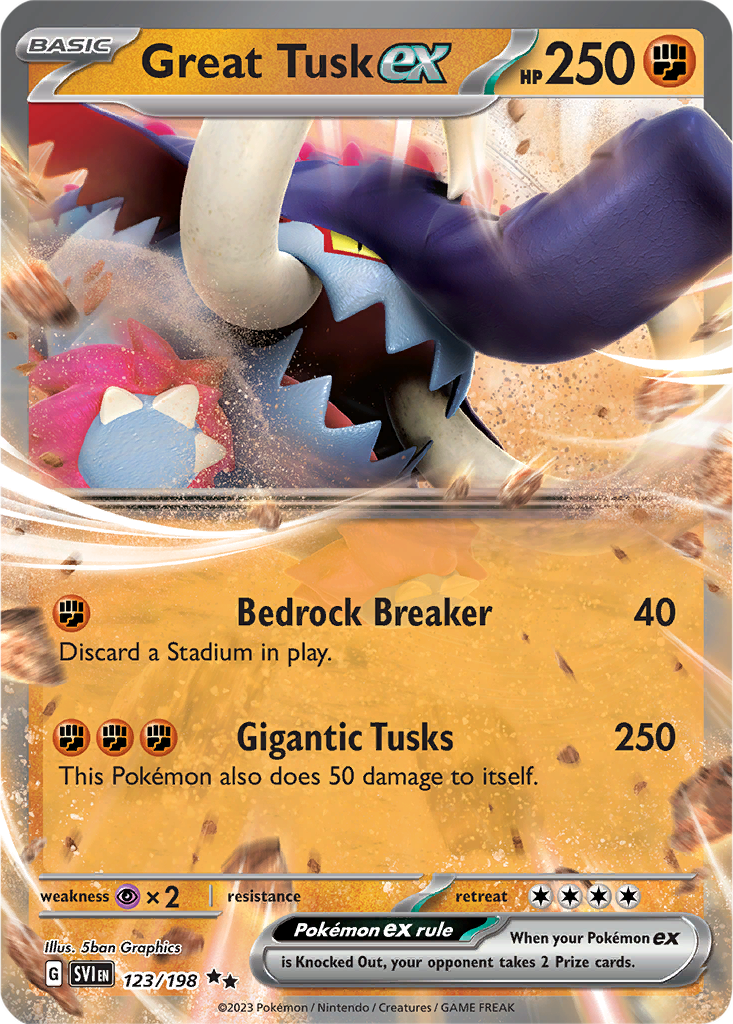Scarlet & Violet 123/198 Great Tusk ex