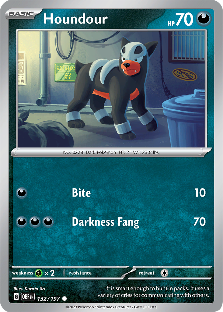 Obsidian Flames 132/197 Houndour