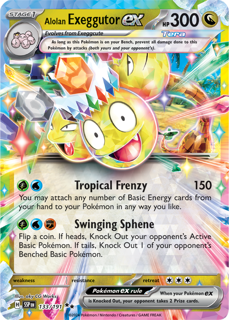 Surging Sparks 133/191 Alolan Exeggutor ex
