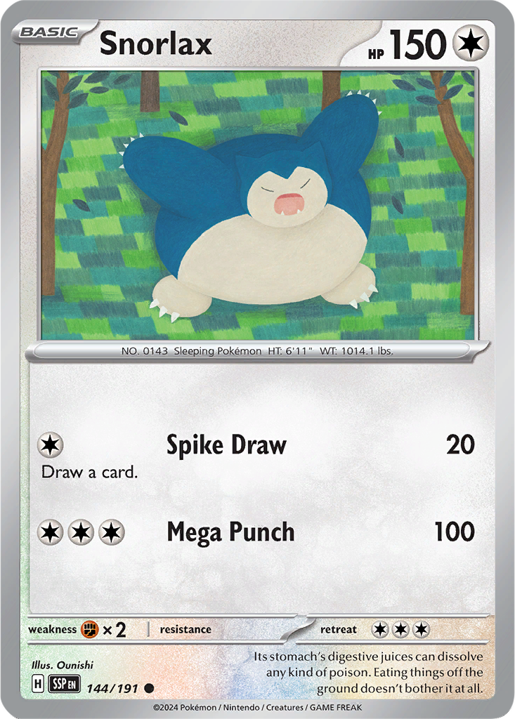 Surging Sparks 144/191 Snorlax