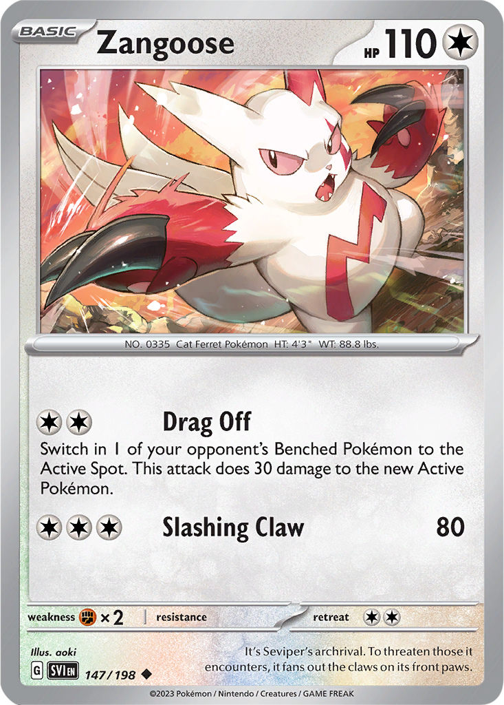Scarlet & Violet 147/198 Zangoose