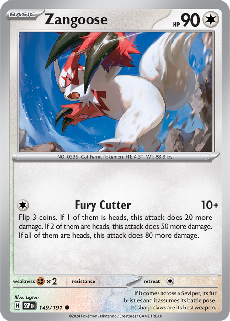 Surging Sparks 149/191 Zangoose