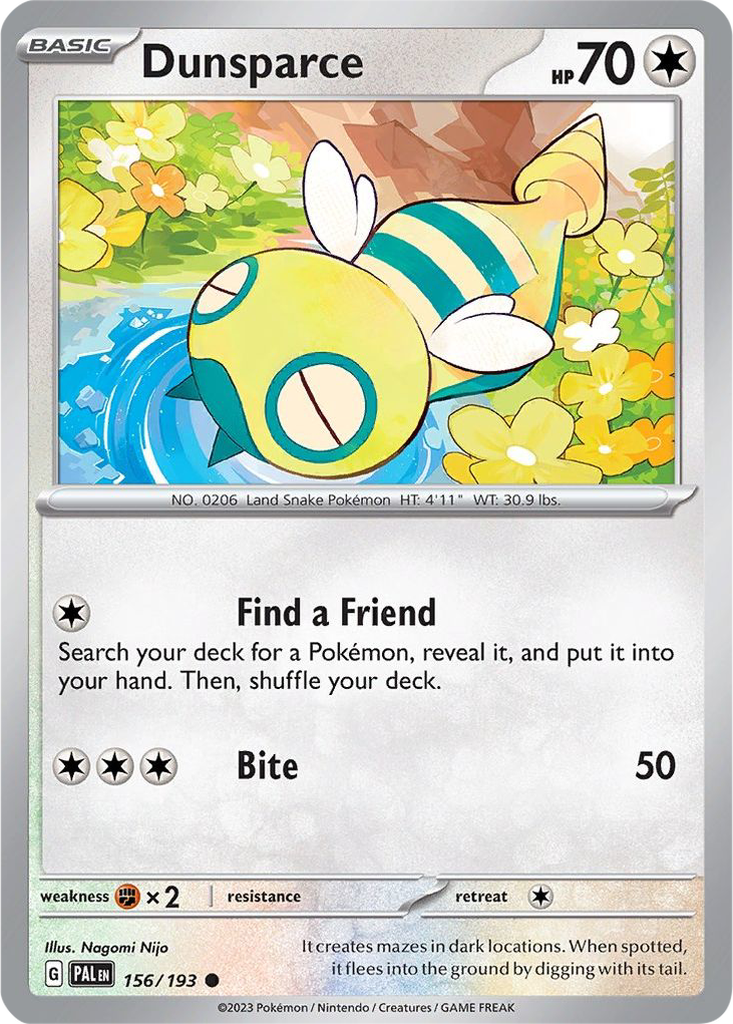 Paldea Evolved 156/193 Dunsparce