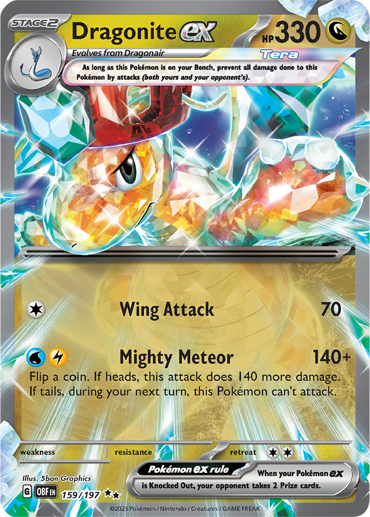 Obsidian Flames 159/197 Dragonite ex