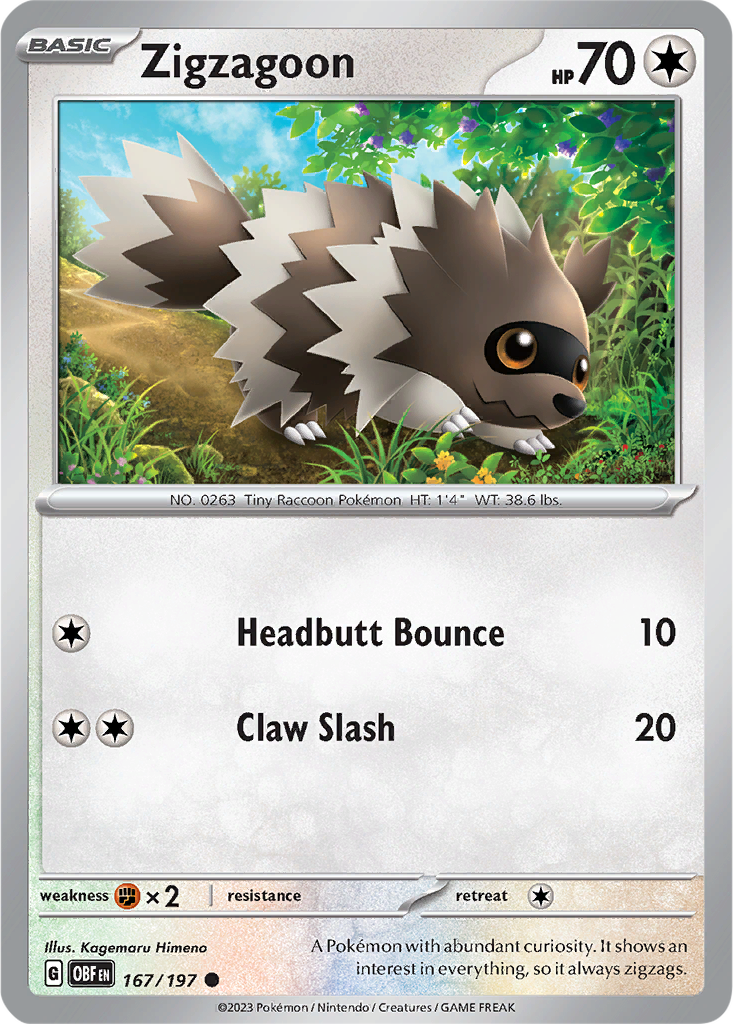 Obsidian Flames 167/197 Zigzagoon