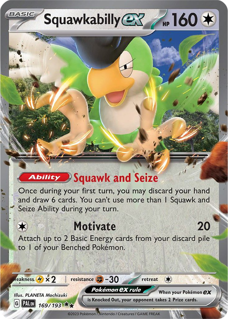Paldea Evolved 169/193 Squawkabilly ex