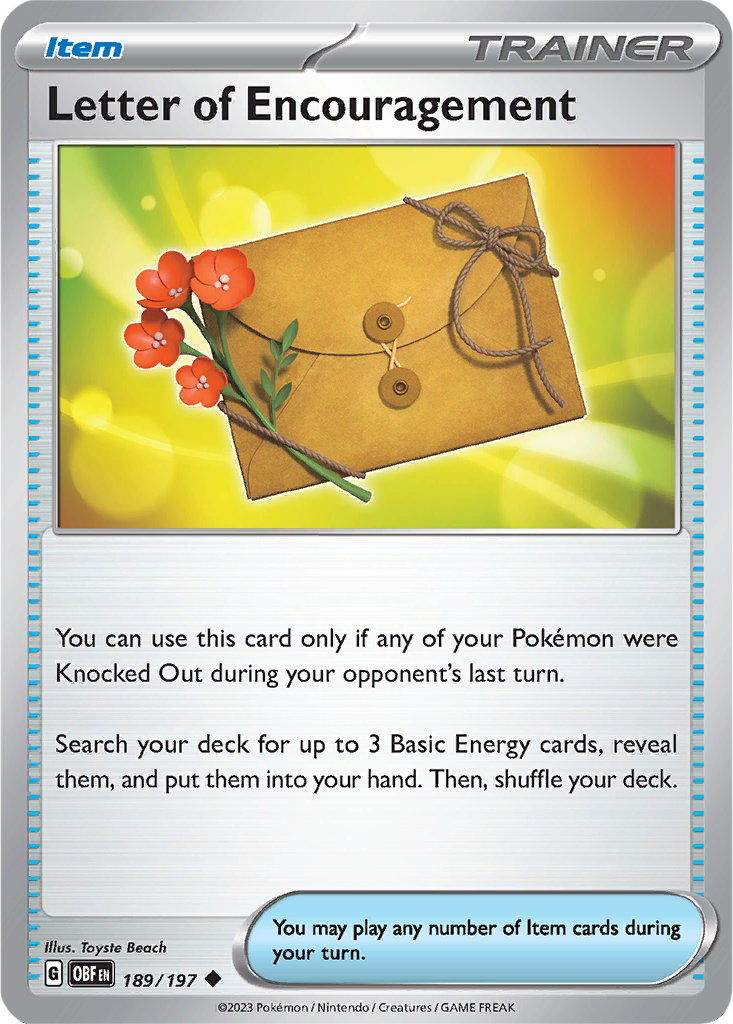 Obsidian Flames 189/197 Letter of Encouragement