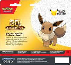 Pokémon TCG: 30th Celebration Eevee Card with 2 Booster Packs & Coin
