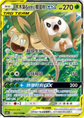 Pokémon Rowlet & Alolan Exeggutor GX 002/150 Sun & Moon Tag Team RR S-Chinese NM