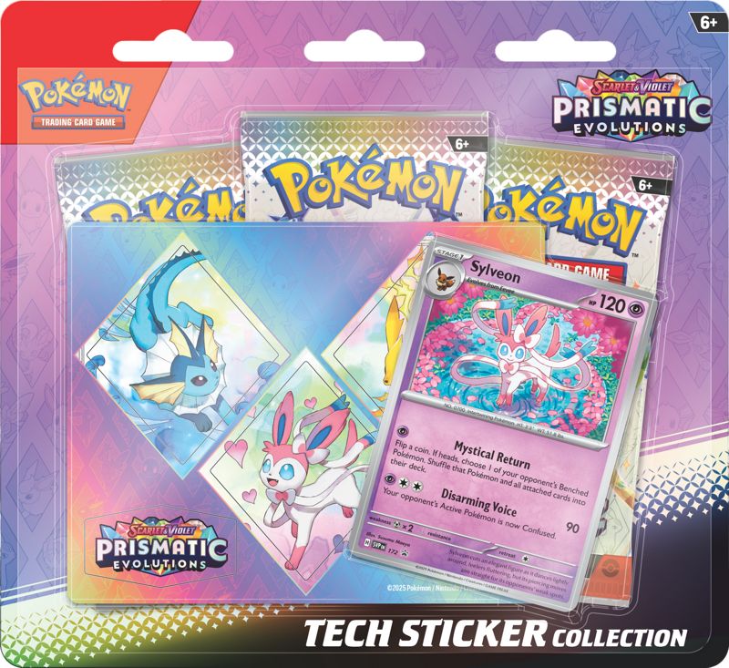 Pokémon TCG: Prismatic Evolutions Tech Sticker, English - random selection