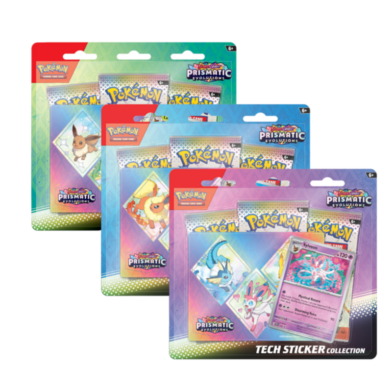 Pokémon TCG: Prismatic Evolutions Tech Sticker, English - random selection
