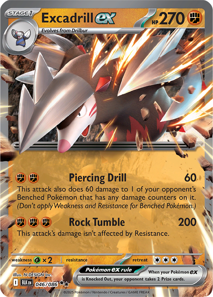 Black Bolt 046/086 Excadrill ex
