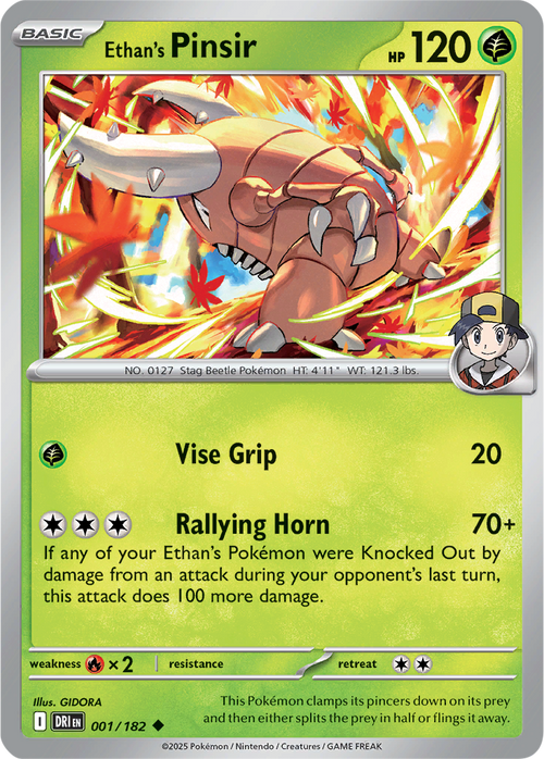 Destined Rivals 001/182 Ethan's Pinsir