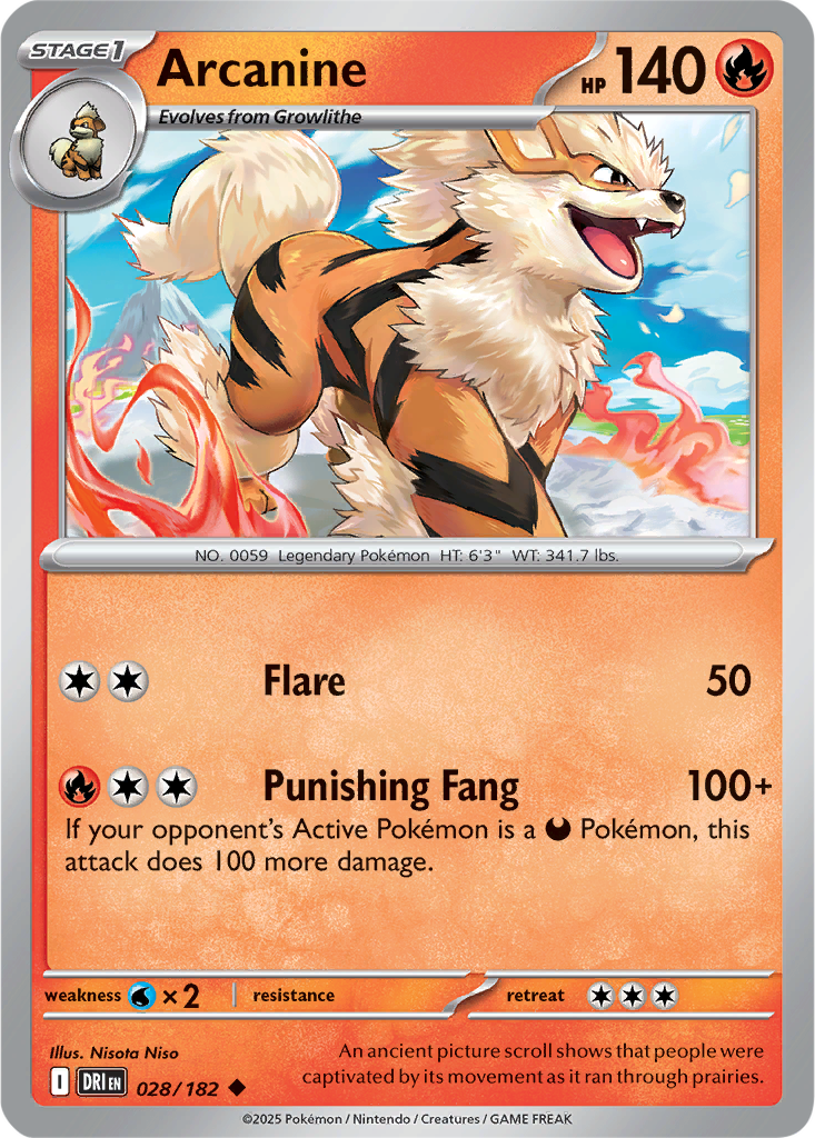 Destined Rivals 028/182 Arcanine