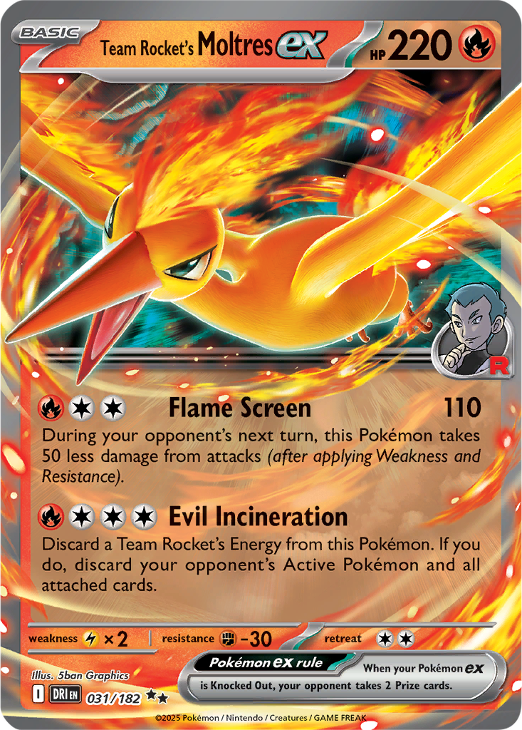 Destined Rivals 031/182 Team Rocket's Moltres ex