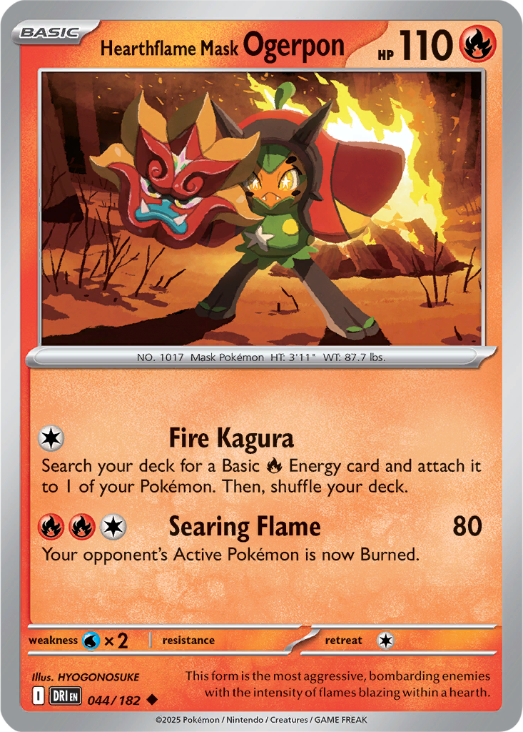 Destined Rivals 044/182 Hearthflame Mask Ogerpon