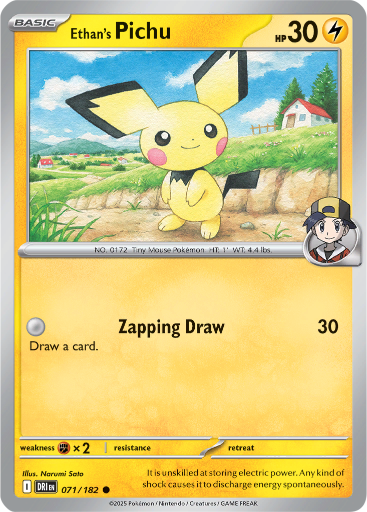 Destined Rivals 071/182 Ethan's Pichu
