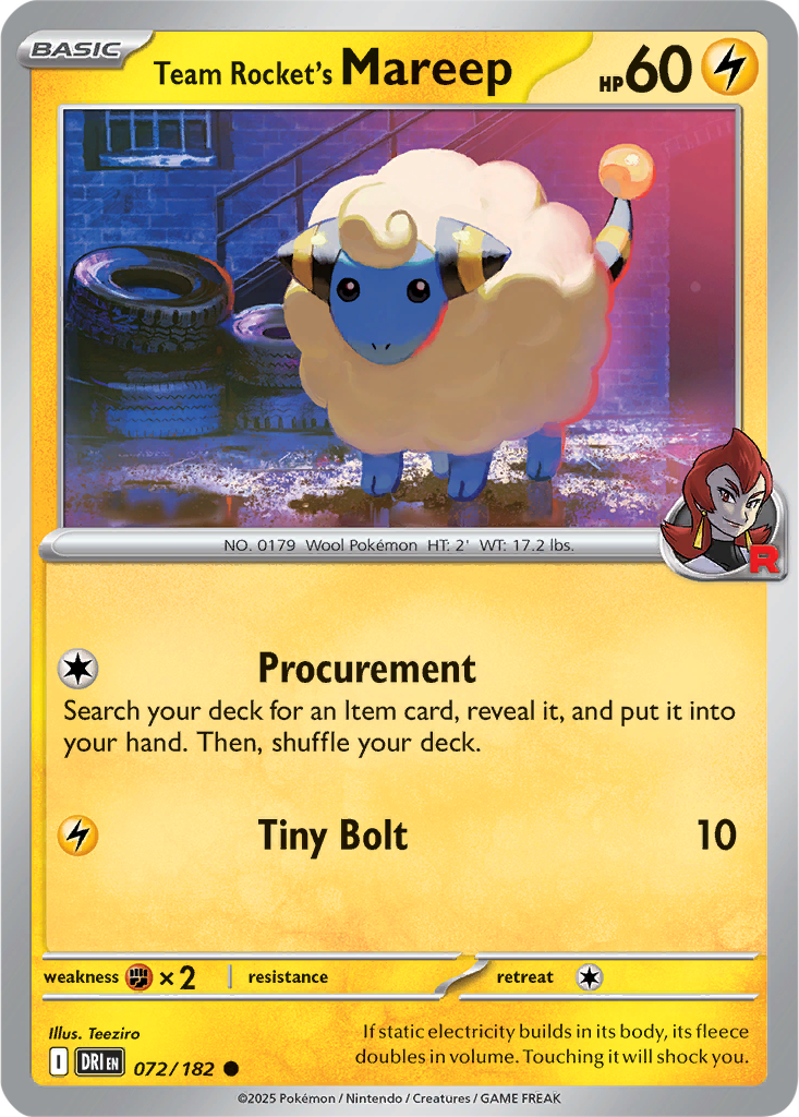 Destined Rivals 072/182 Team Rocket's Mareep